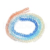Transparent Painted Glass Beads Strands X1-DGLA-A034-T1mm-A13-5
