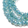 Transparent Baking Painted Glass Beads Strands DGLA-F002-02B-02-4