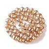 Transparent Electroplate Glass Bead Strands EGLA-P050-PL01-2
