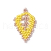 Seed Beads Beaded Charms PALLOY-MZ00285-2