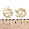 Brass Micro Pave Clear Cubic Zirconia Pendants KK-L213-028G-3