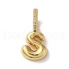 Brass Micro Pave Cubic Zirconia Pendants KK-K345-13S-G-1