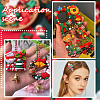 SUNNYCLUE 90Pcs 15 Styles Christmas Theme Opaque Resin Cabochons FIND-SC0011-32-5