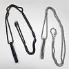 2Pcs 2 Color Stainless Steel Simple Twist Rectangle Pendant Necklaces Set JN1124A-1
