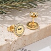 Brass Stud Earrings EJEW-S247-01C-G-2