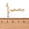 Brass Micro Pave Clear Cubic Zirconia Pendants KK-Z112-27G-3