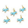 Real 18K Gold Plated Brass Charms KK-L206-008A-G-1