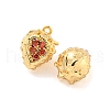 Brass Micro Pave Cubic Zirconia Pendants KK-K369-01G-09-2