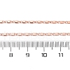Brass Link Chain Necklaces for Women NJEW-D302-12RG-3