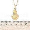Fire Thorn Sacred Heart of Jesus 304 Stainless Steel Pendant Necklaces NJEW-M096-14G-3