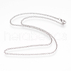 304 Stainless Steel Rolo Chain Necklaces NJEW-G313-18P-1