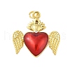 Rack Plating Brass Enamel Pendants KK-S380-33G-C-1