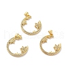 Rack Plating Brass Micro Pave Cubic Zirconia Pendants KK-A160-16G-2
