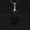 Synthetic Blue Goldstone Pendants WI-PW0001-085M-1