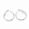 304 Stainless Steel Hoop Earrings X-STAS-S078-07-30mm-1