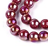 Electroplate Opaque Glass Beads Strands GLAA-T032-P8mm-AB23-3