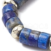 Hematite Beads & Natural Natural Lapis Lazuli Finger Rings for Women RJEW-JR00873-06-4