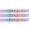 100Pcs 10 Colors Transparent Acrylic Linking Rings TACR-CJ0001-33-3