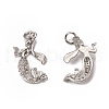 Brass Micro Pave Cubic Zirconia Pendants KK-E068-VB299-1