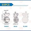 Unicraftale 10Pcs 304 Stainless Steel Pendants STAS-UN0039-49-3