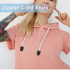 DICOSMETIC 60Pcs ABS Zipper Pull Cord Lock Cord Ends FIND-DC0004-62-7