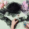 Organza Pleated Lace Ribbon OCOR-WH0097-42A-3