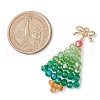 Golden Glass & Alloy Pendants PALLOY-JF02987-2