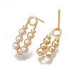 Brass Stud Earring Findings KK-T038-483G-2