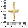 Brass Micro Pave Clear Cubic Zirconia Pendants ZIRC-I070-058G-3