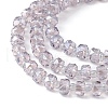 Transparent Electroplate Glass Beads Strands EGLA-F153-PL01-3