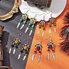 Iron Dangle Stud Earring EJEW-MZ00189-2