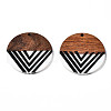 Resin & Walnut Wood Pendants RESI-S389-078-2