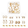 Brass Clear Cubic Zirconia Stud Earring Findings KK-TA0001-04G-9