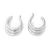 Rack Plating Brass Cuff Earrings for Women EJEW-Q770-25P-1