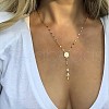 Cross Alloy Pendant Necklaces WGAF0E8-10-1