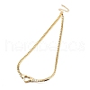 Flat Cuban Link Chunky Chain Necklace NJEW-Q335-13G-1