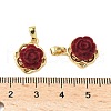 Brass Resin Pendants KK-B139-16G-01-3