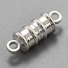 Brass Magnetic Clasps with Loops KK-O134-12S-2