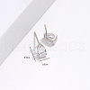 Elegant Teardrop Brass Stud Earrings NJ1412-2-5