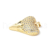 Brass Micro Pave Clear Cubic Zirconia Pendants ZIRC-I071-03G-03-2