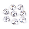 Pointed Back & Back Plated Glass Rhinestone Cabochons RGLA-J012-8mm-001-1