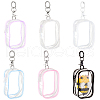   6Pcs 6 Colors Portable Travel Transparent Plastic Zipper Bags with Alloy Clasps ABAG-GA0001-29A-1
