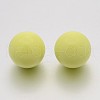 No Hole Spray Painted Brass Round Ball Beads Fit Cage Pendants KKB-J002-14-1