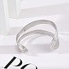 304 Stainless Steel Cuff Bangles for Women BJEW-B108-02P-3