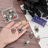 SUNNYCLUE 20Pcs 2 Colors Alloy Enamel Pendants ENAM-SC0005-04-3