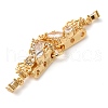 Brass Micro Pave Cubic Zirconia Slide Charms KK-G503-37G-03-2