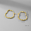 Simple and Elegant S925 Sterling Silver Twisted Heart Hoop Earrings YQ1236-2