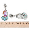 Alloy Synthetic Turquoise Dangle Stud Earrings EJEW-U053-04B-AS-5