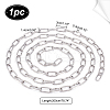 304 Stainless Steel Paperclip Chains CHS-WH0002-02A-P-7