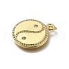 Brass Micro Pave Cubic Zirconia Pendants KK-C090-27G-2